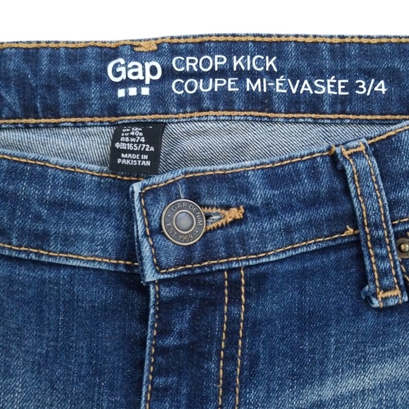 GAP‎ Women's Frayed Hem Crop Kick Jeans Size 8/29 - Picture 5 of 12